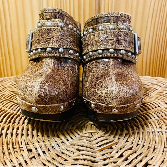 Vince Camuto Christies tan brown leather clog heel - Picture 3 of 13